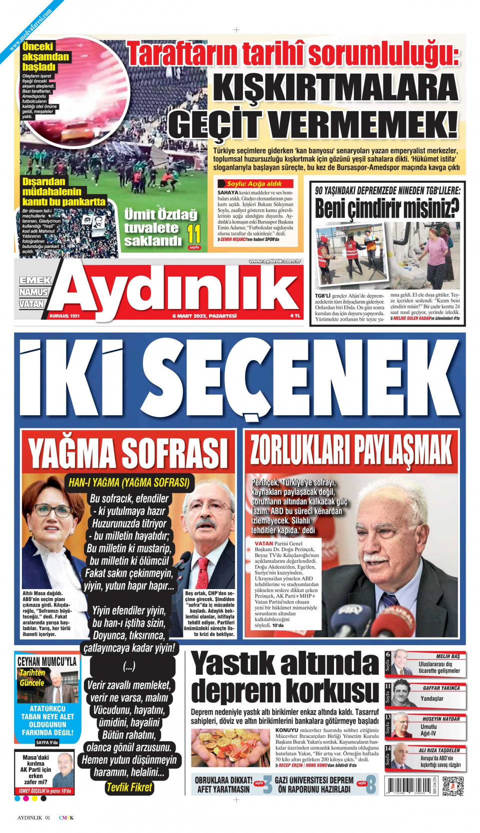 Ayd Nl K Gazetesi Gazetesi Mart Pazartesi