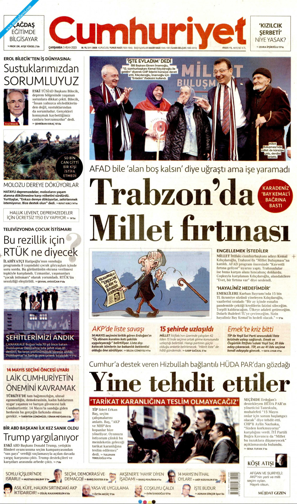 Cumhuriyet Gazetesi Nisan Ar Amba