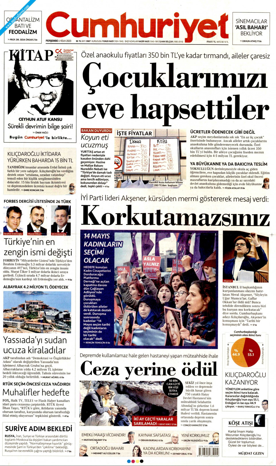 Cumhuriyet Gazetesi Nisan Per Embe