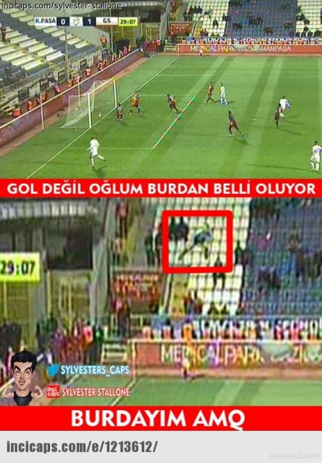Kasımpaşaspor Galatasaray maçı capsleri - Resim: 1