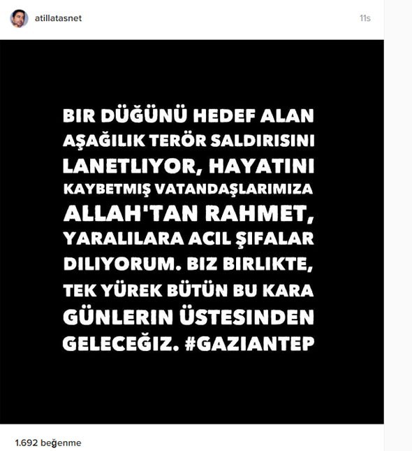Ünlü isimlerden Gaziantep'teki saldırıya tepki - Resim: 3