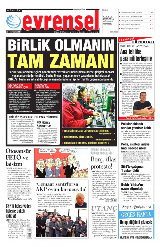 Yenikapı'daki tarihi miting gazete manşetlerine nasıl yansıdı? - Resim: 1