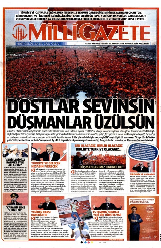 Yenikapı'daki tarihi miting gazete manşetlerine nasıl yansıdı? - Resim: 2