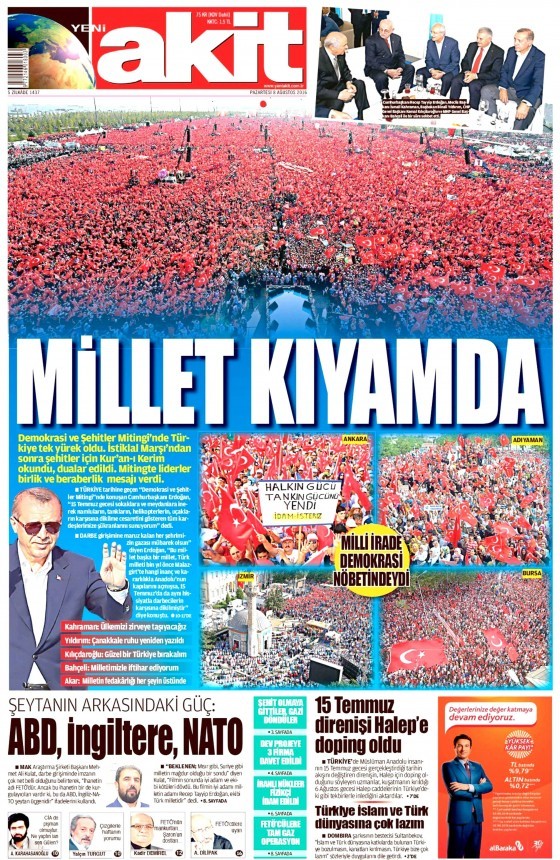 Yenikapı'daki tarihi miting gazete manşetlerine nasıl yansıdı? - Resim: 3