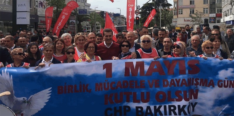 Mustafa Sarıgül CHP'lilerle birlikte 1 Mayıs kutlamalarına katıldı - Resim: 3