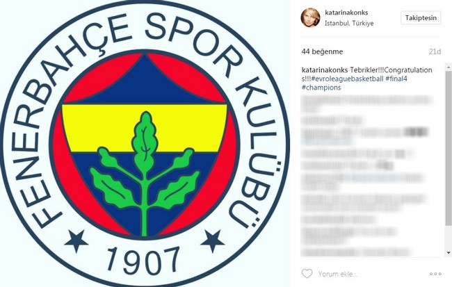 Aziz Yıldırım gerilimiyle tanınan Katarina Konks'tan Fenerbahçe'ye tebrik mesajı - Resim: 4
