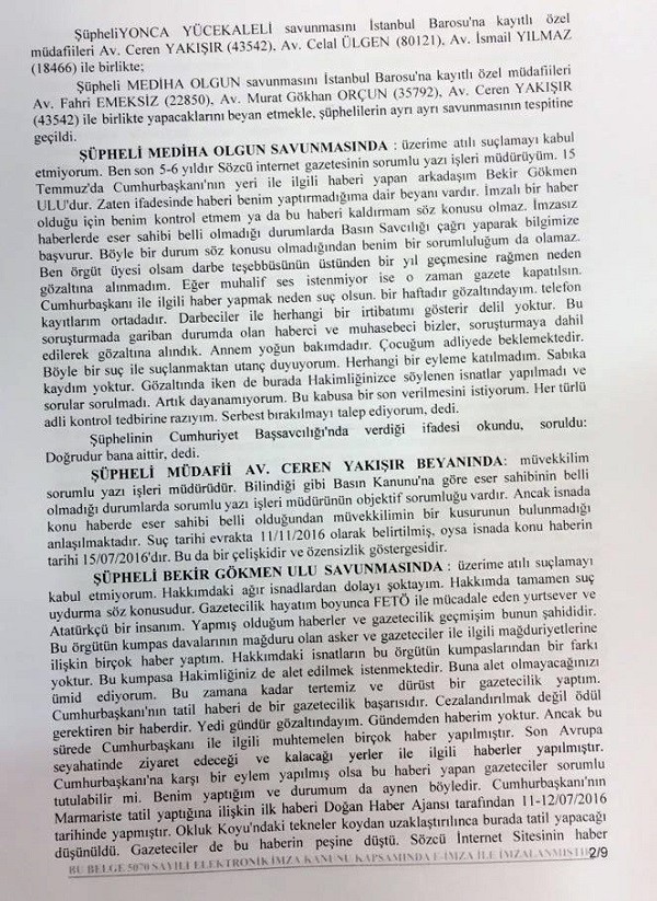 FETÖ'den tutuklanan Sözcü çalışanlarının mahkeme ifadelerinin tam metni - Resim: 3