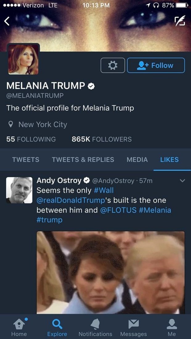 First lady Melania Trump'ın Twitter'daki skandal beğenisi - Resim: 2