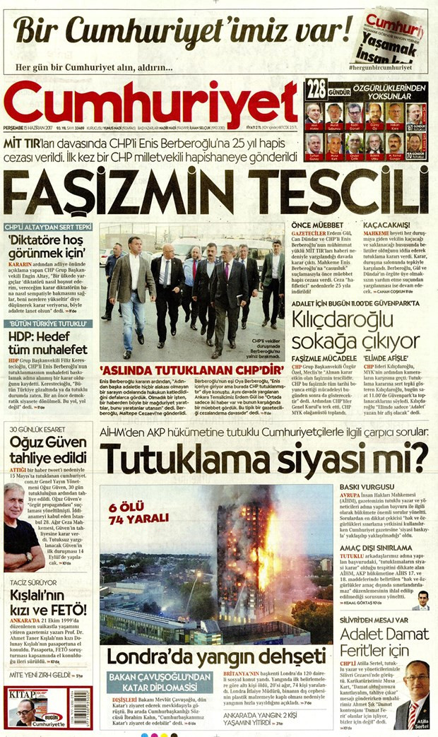 Enis Berberoğlu'na 25 yıl hapis cezasını gazeteler nasıl gördü - Resim: 2