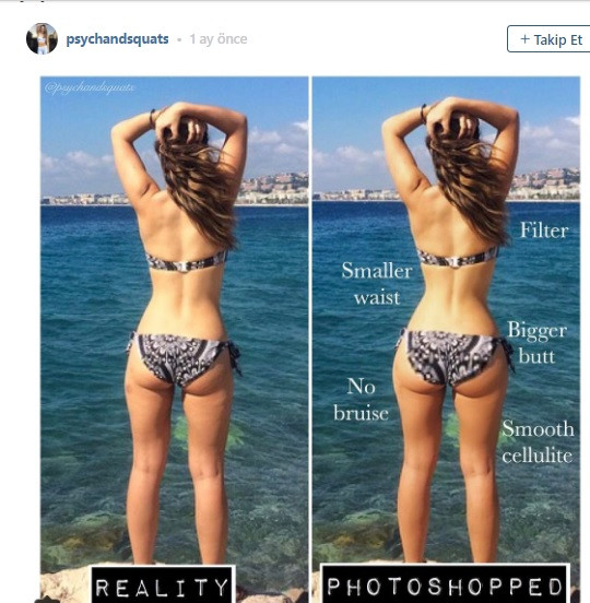 Gerçek ve photoshop! Instagram'daki sahte güzellikleri ifşa etti - Resim: 3