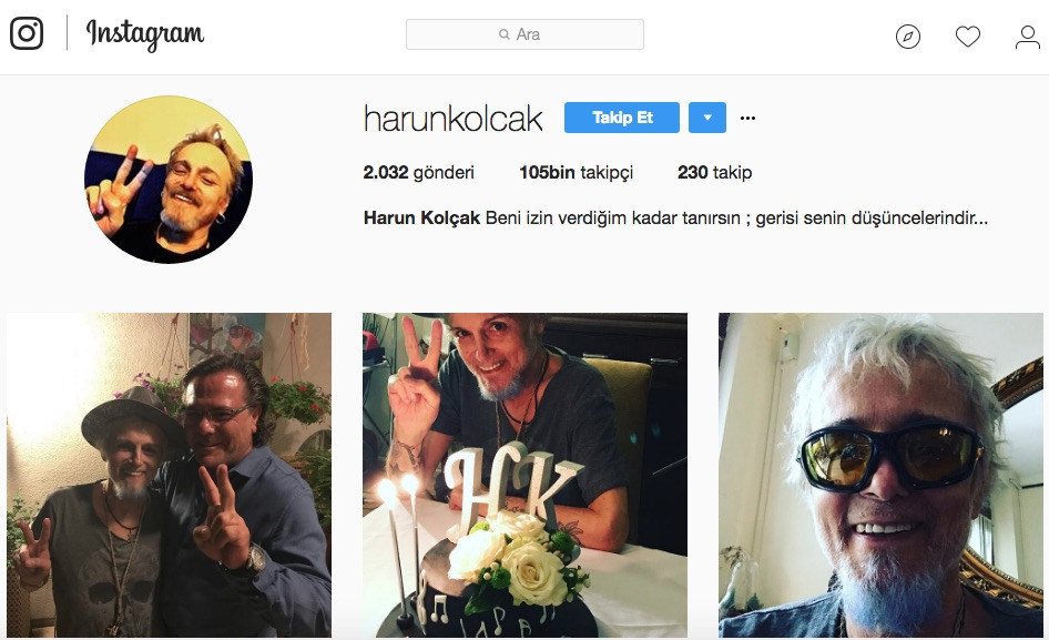 Harun Kolçak'ın son günlerine ait instagram paylaşımları - Resim: 1