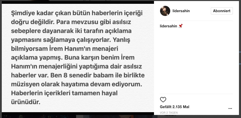 Lider Şahin eski sevgilisi İrem Derici'yi Instagram'dan sildi ! - Resim: 4