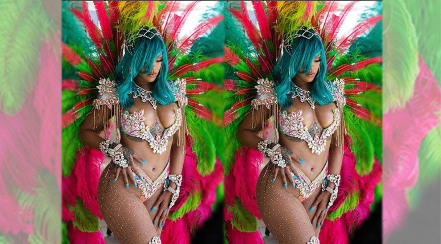 Festival kızı Rihanna giydikleriyle nefes kesti - Resim: 2