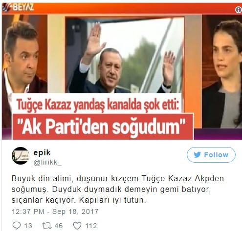AKP'den soğudum diyen Tuğçe Kazaz sosyal medyayı salladı - Resim: 1
