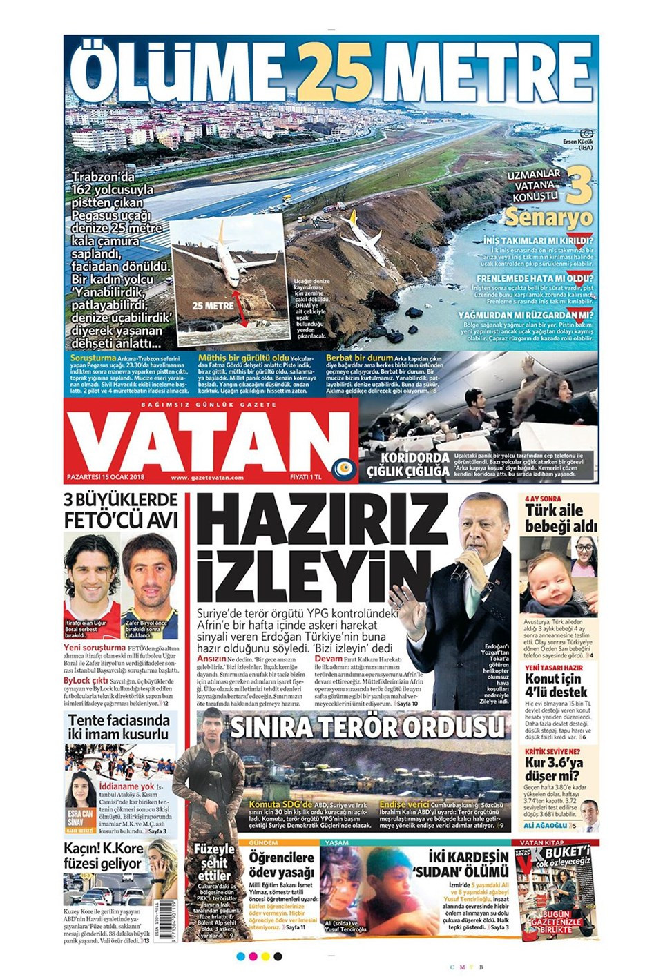 Erdoğan’ın Afrin çıkışını gazeteler nasıl gördü? Günün gazete manşetleri - Resim: 2