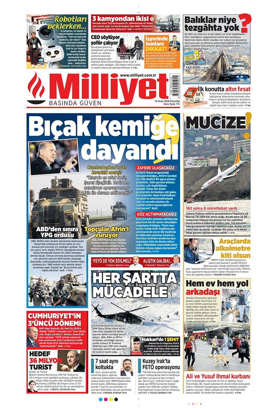 Erdoğan’ın Afrin çıkışını gazeteler nasıl gördü? Günün gazete manşetleri - Resim: 3