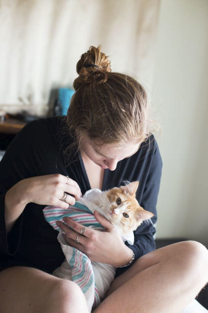 Dünya Amerikalı çiftin kedili doğum fotoğraflarını konuşuyor - Resim: 1