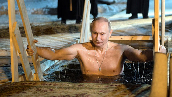 Rus lider Putin buz gibi suda vaftiz oldu - Resim: 3