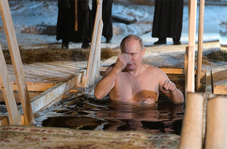 Rus lider Putin buz gibi suda vaftiz oldu - Resim: 4