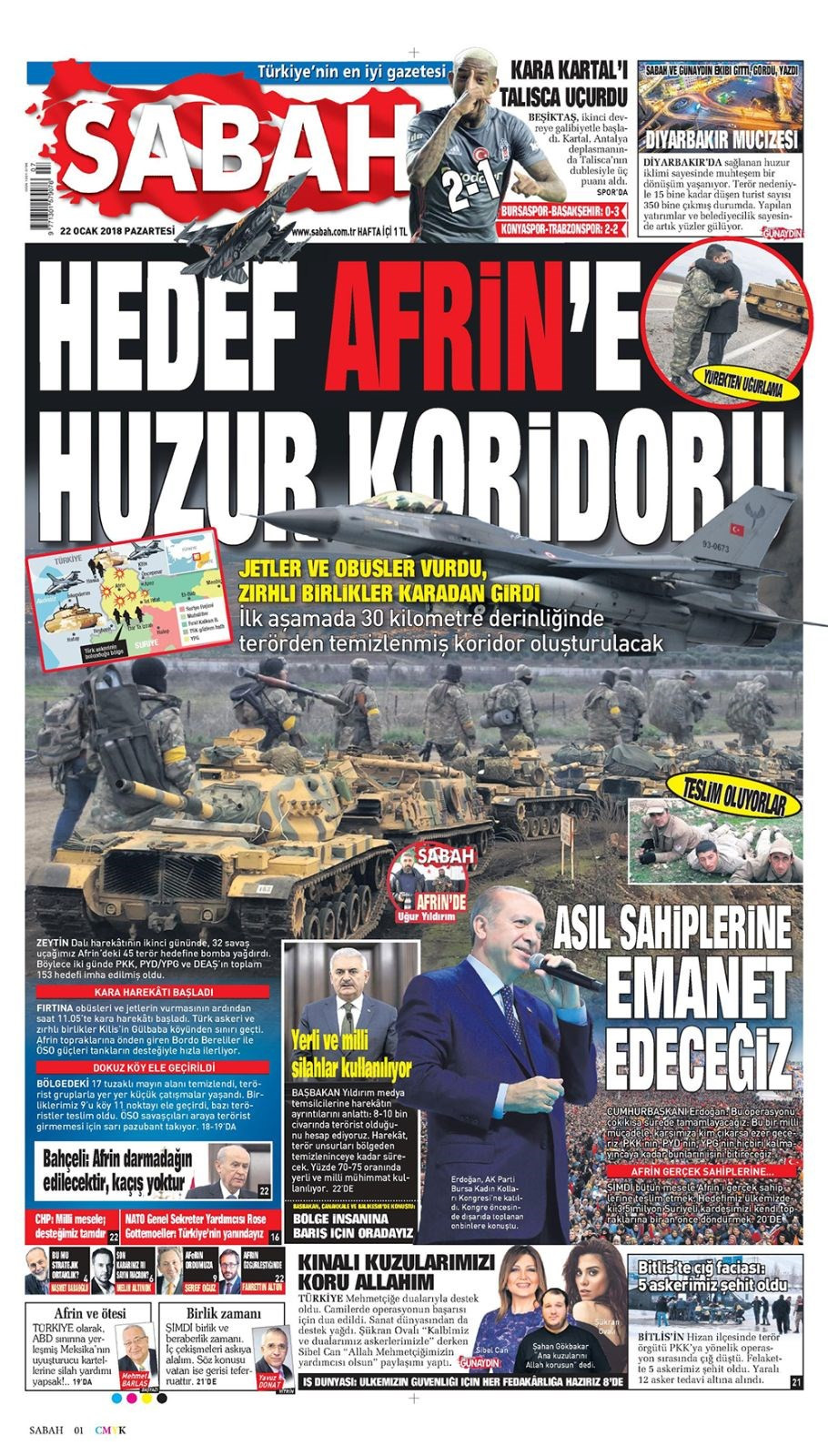 Afrin’e Kara harekatını gazeteler nasıl gördü? - Resim: 3