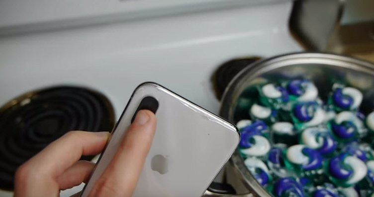 iPhone X'i bulaşık makinesi deterjanıyla pişirdiler - Resim: 2