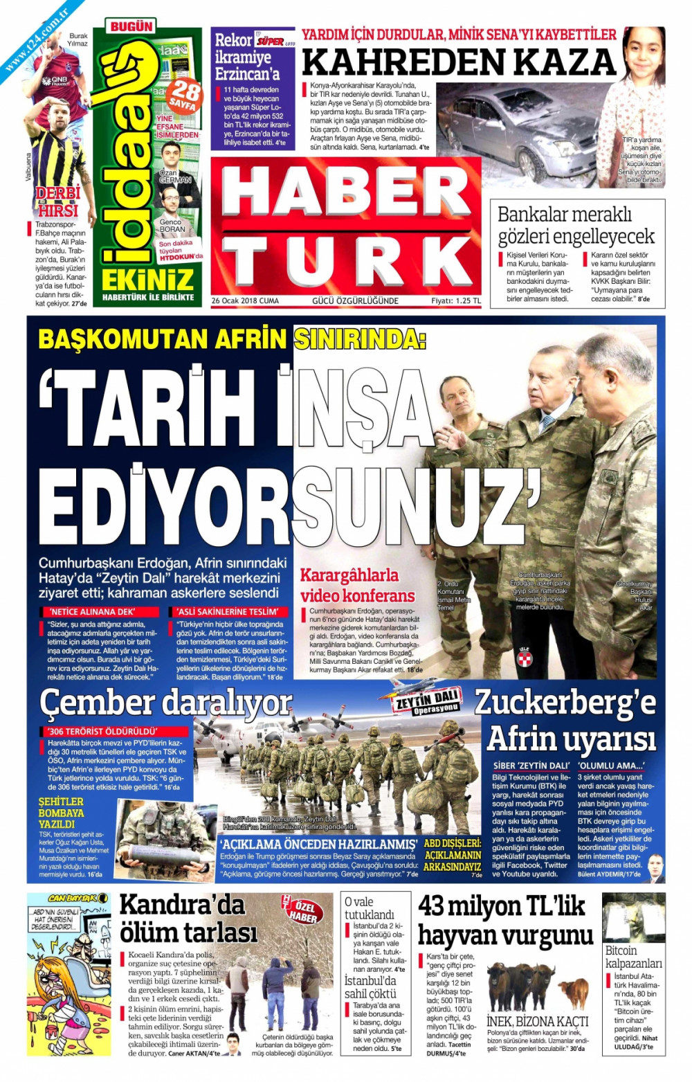 Gazeteler Erdoğan’ın kamuflajla sınır ziyaretini nasıl gördü? - Resim: 1