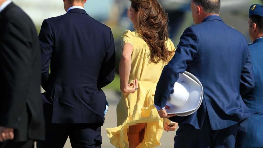 Kate Middleton sürekli rüzgarın azizliğine uğruyor eteği havalanıyor! - Resim: 1