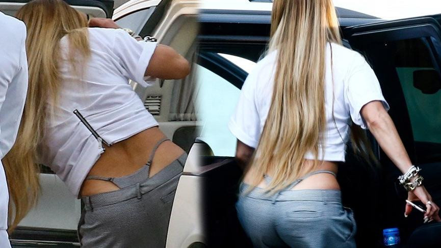 Jennifer Lopez'in iç çamaşırı görünen pantolon tercihi - Resim: 1