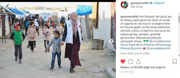 Tesettüre giren Gamze Özçelik, yardım için İdlib'e gitti - Resim: 1