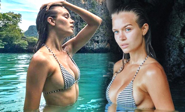 Josephine Skriver: Seksi bir selfie tamamen ışığa bağlı - Resim: 1