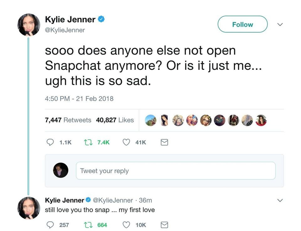 Kylie Jenner tweet attı, Snapchat’in hisse senetleri çakıldı - Resim: 1