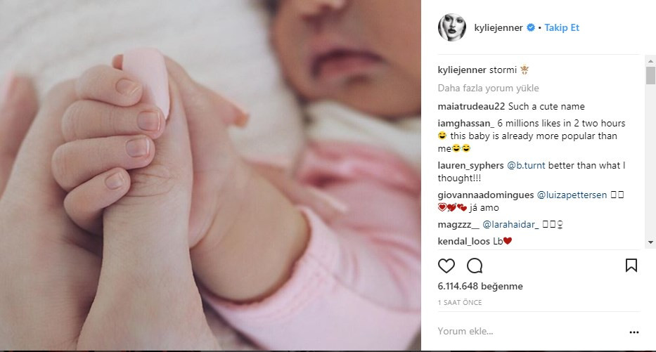 Kylie Jenner'ın yeni doğan kızının ismi belli oldu: Stormi - Resim: 2