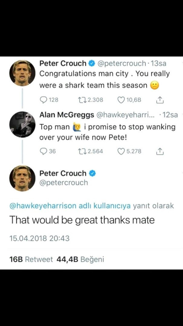 Taraftardan Futbolcu Peter Crouch'a şok mesaj: Artık karını.. - Resim: 3