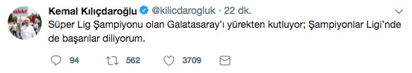 Siyasilerden Galatasaray'a tebrik mesajları - Resim: 4