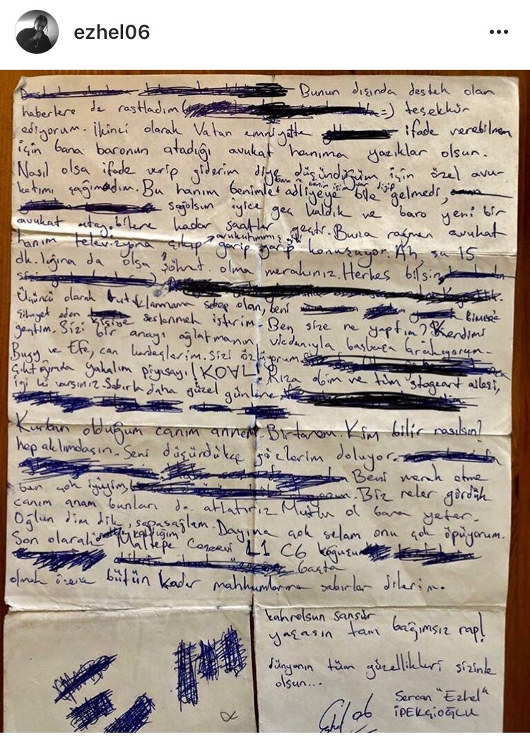 Tutuklanan Rapçi Ezhel cezaevinden mektup yazdı - Resim: 1