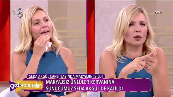 Seda Akgül canlı yayında makyajını silip.. - Resim: 3