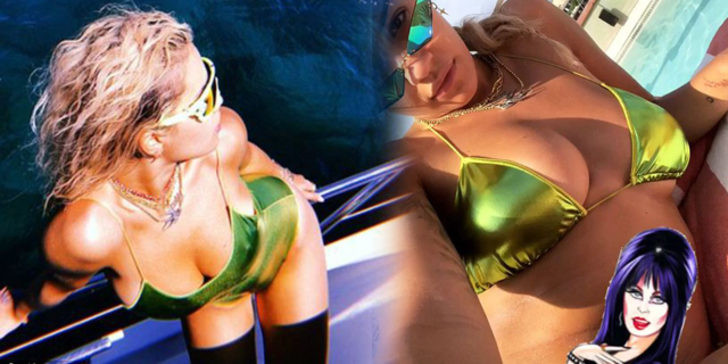 Rita Ora metalik bikinisiyle büyüledi - Resim: 1
