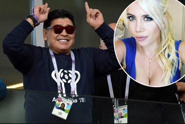 Diego Maradona, Mauro Icardi'nin eşi Wanda Nara ile otelde basıldı! - Resim: 1