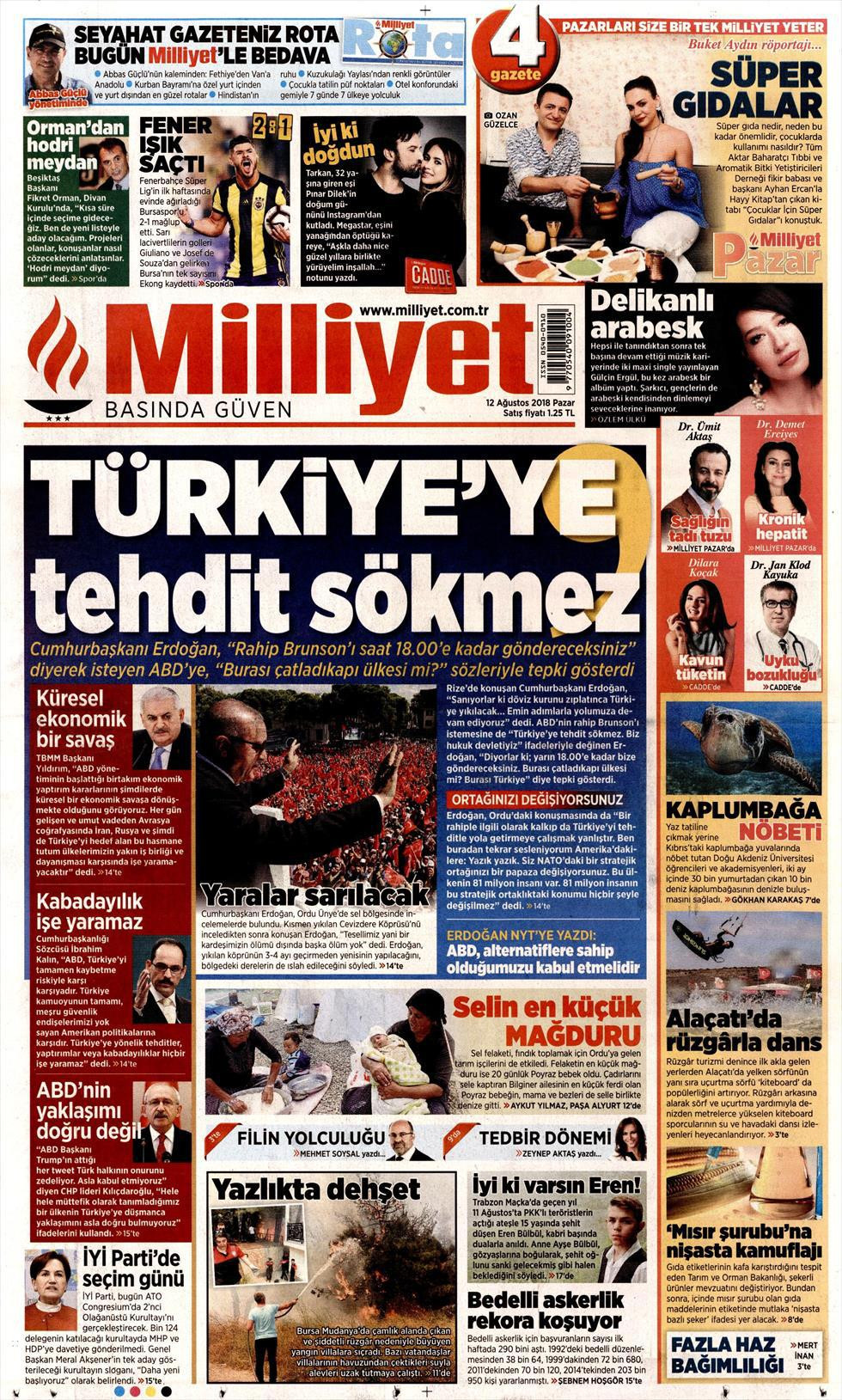 Erdoğan'ın ABD'ye restini gazeteler nasıl gördü? - Resim: 2