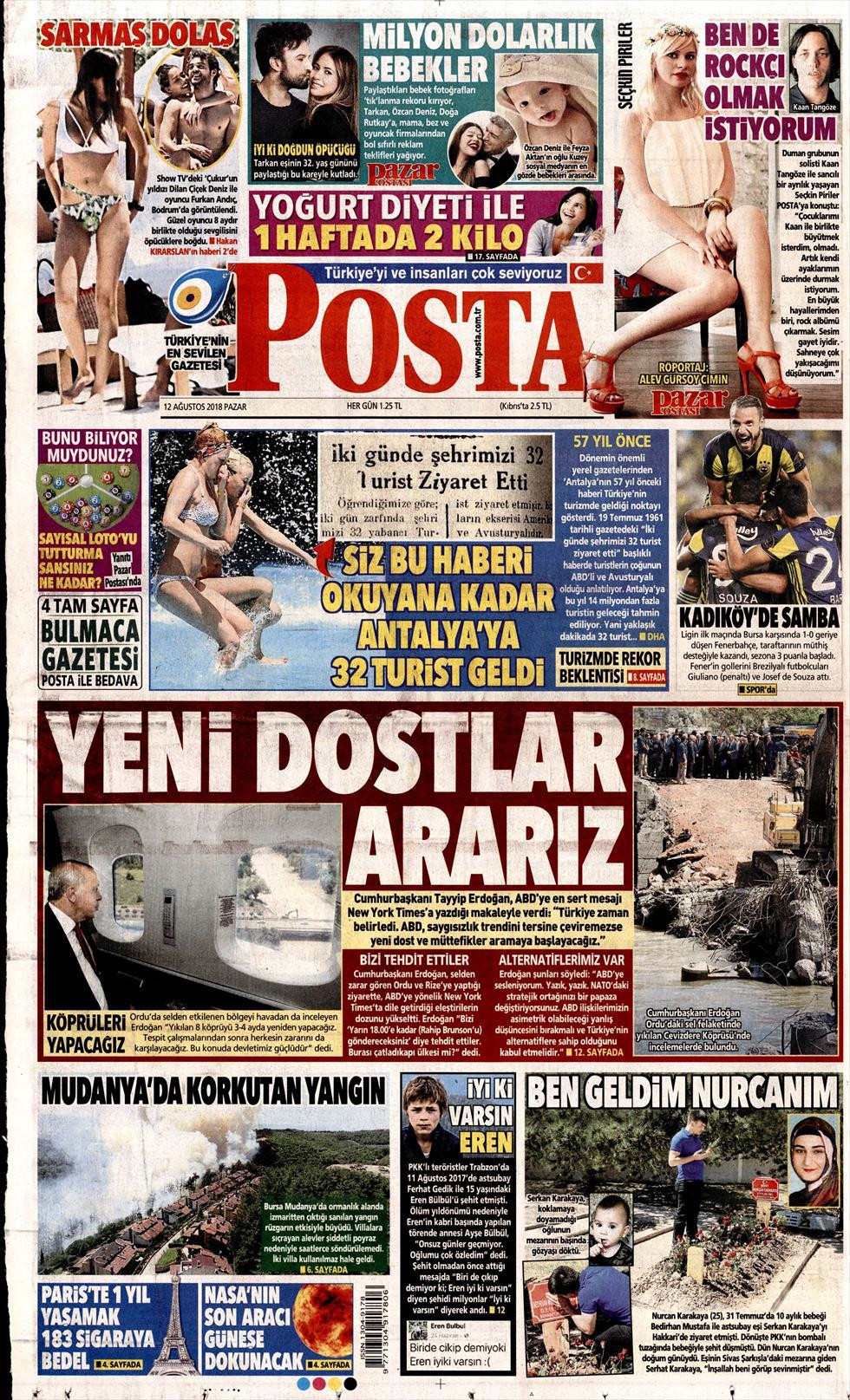 Erdoğan'ın ABD'ye restini gazeteler nasıl gördü? - Resim: 3