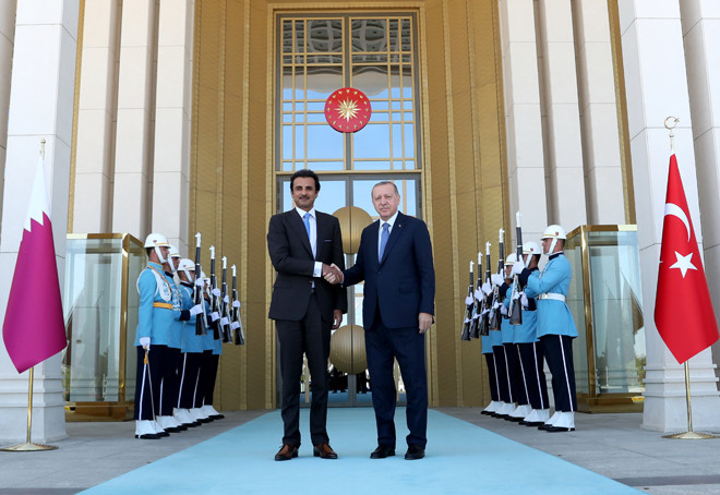 Erdoğan ile Katar Emiri Al Sani arasında samimi görüntüler - Resim: 4