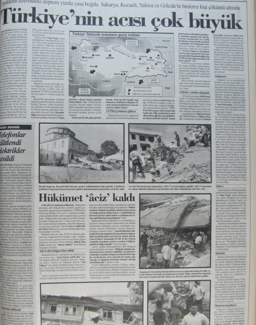17 Ağustos 1999 depreminin ardından atılan gazete manşetleri - Resim: 4