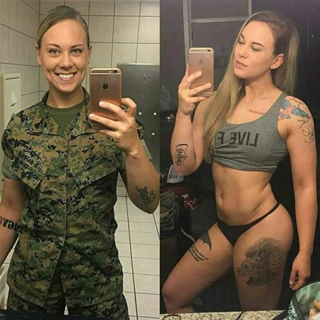 Kadın askerlerin üniformasız ve iç çamaşırlı görüntüleri olay oldu - Resim: 1