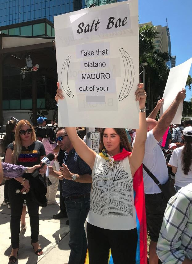 Venezuelalılar çıldırdı: Nusret'in Miami şubesinde protesto - Resim: 3