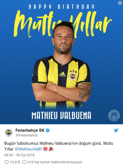 UEFA'nın Valbuena paylaşımı Fenerbahçelileri kızdırdı - Resim: 3