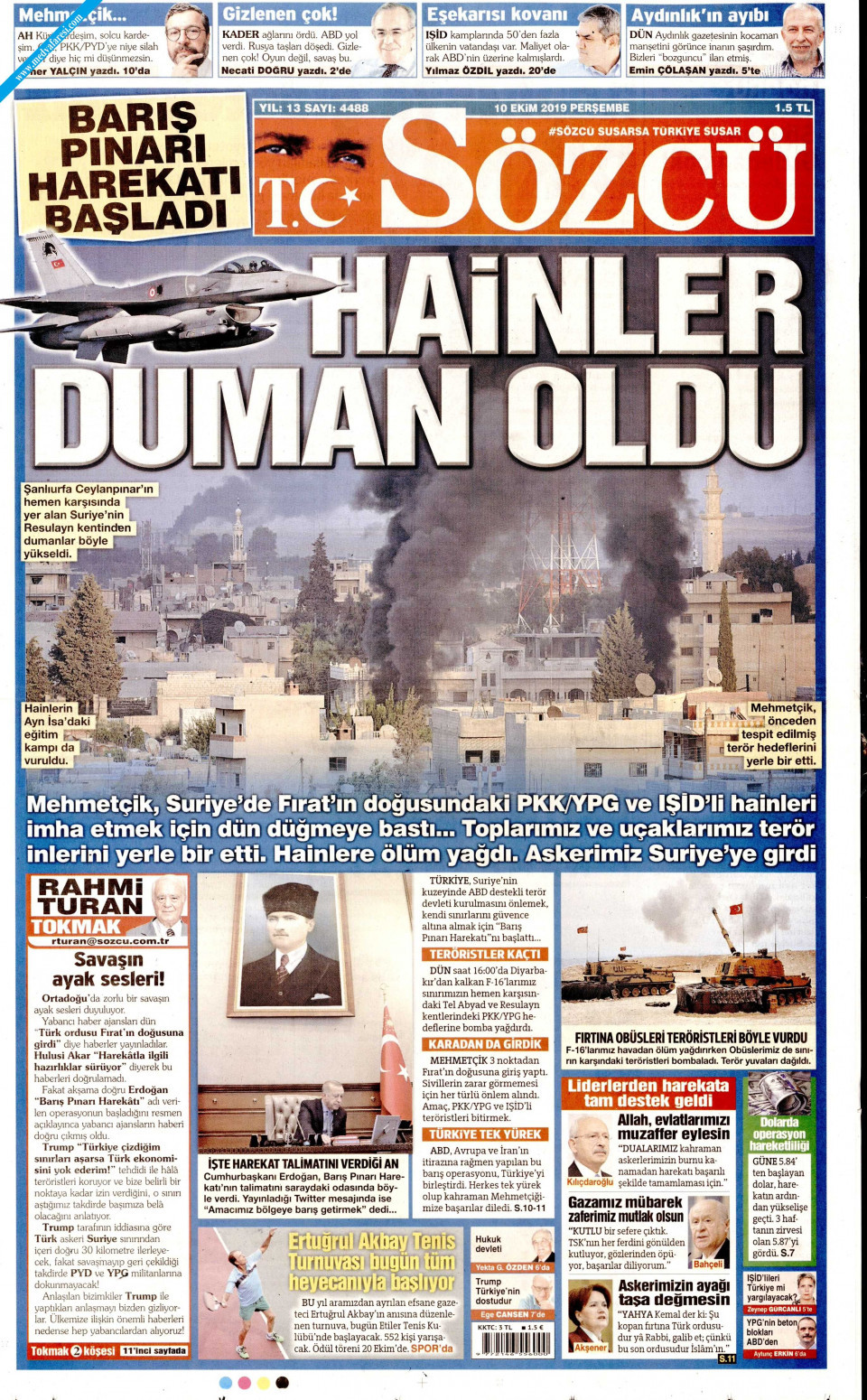 Barış Pınarı Harekatı'nı gazeteler nasıl gördü? - Resim: 2