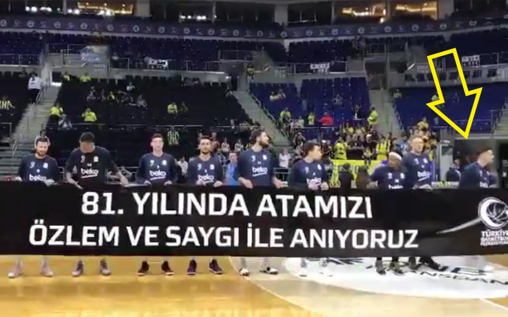 Atatürk pankartına dokunmayan Fenerbahçeli Kostas Sloukas tepki çekti - Resim: 4