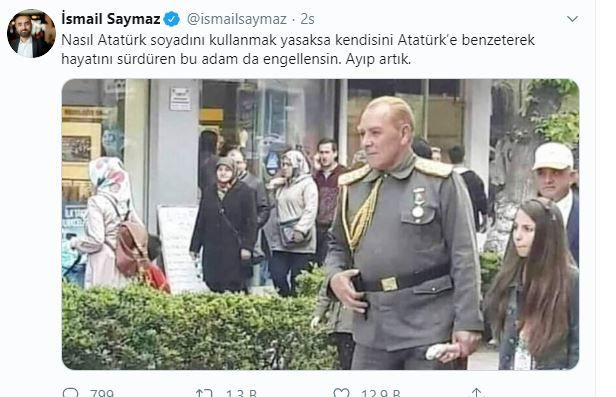 Atatürk'e benzeyen tiyatro oyuncusu Göksel Kaya'ya İsmail Saymaz'dan tepki - Resim: 4