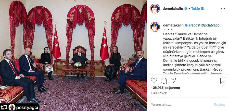 Demet Akalın ve Hande Yener Erdoğan'ı ziyaret etti etek boyu olay oldu - Resim: 3