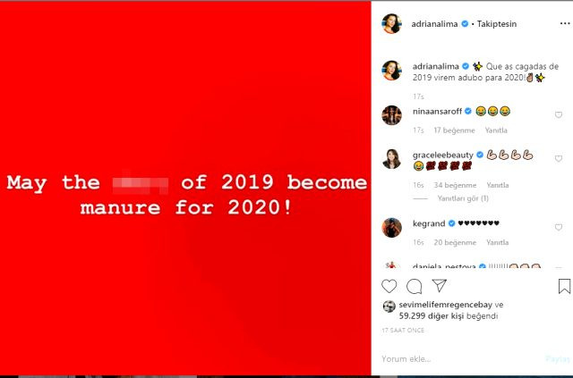 Adriana Lima'dan, 2019'dan 2020'ye ilginç mesaj - Resim: 3